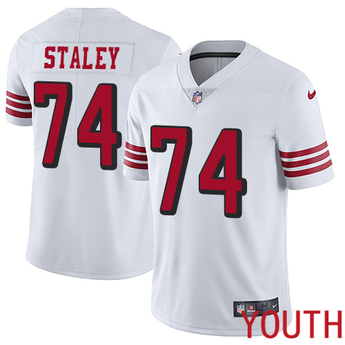 San Francisco 49ers Limited White Youth Joe Staley NFL Jersey #74 Rush Vapor Untouchable